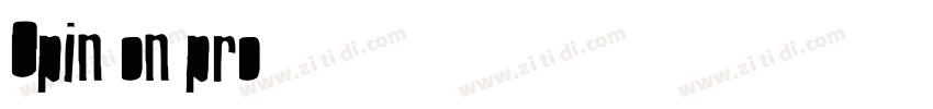 Opin on pro字体转换